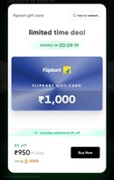 Flipkart Gift Card Voucher at 5% Discount on Cred 