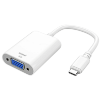 ultraprolink USB Type C to VGA Adapter (Supports Dual View, White)