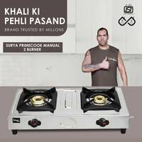 Sigri-wala Surya Primecook Manual Mini Stainless Steel Manual Gas Stove  (2 Burners)