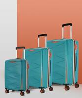 Kamiliant by American Tourister Hard Body Set of 3 Luggage 4 Wheels - kam triprism colorbst Set of 3 (Small 55cm | Medium 68cm | 77cm) pgrn - Green