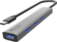 QUANTUM QHM6966 Type C to 4 Hi-Speed USB A 3.1 Ports for /Windows Laptop Multiport USB Hub  (Grey)