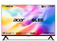 Acer V Series 80 cm (32 inch) QLED HD Ready Smart Google TV with 30W Dolby Audio, 1.5GB RAM, 16GB Storage  (AR32GR2841VQD)
