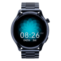 NoiseFit Mettle Smartwatch with Bluetooth Calling (Elite Black Strap)