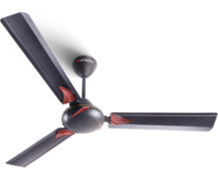 LONGWAY Creta P1 1200 mm/48 inch Ultra High Speed 3 Blade Anti-Dust Decorative Star Rated Ceiling Fan (Smoked Brown, Pack of 1)