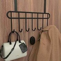 JIALTO Steel Over The Door Hook Hanger, Hanging Organizer Rack with No Hole Drilling Required for Bedroom