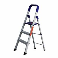 CIPLA PLAST 3 Step Ladder for Home Use | Foldable Aluminium Ladder for Home with Scratch Resistant
