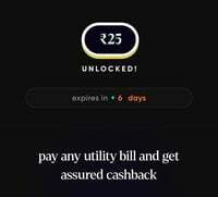 Get Rs.25 cashback on utility bill payment (user specific)