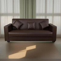 Gnanitha Leatherette 3 Seater  Sofa 