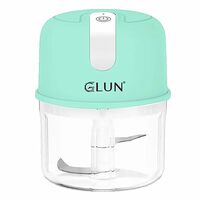 GLUN® Mini Vegetable Chopper, Rechargeable Mini Chopper, Kitchen Chopper with USB Port, Chopper for Vegetables, Fruits and Nuts BPA-Free, Easy to Clean