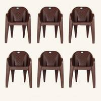 Plastic set of 6 | chairs for home, Living Rooms, & Garden Plastic Outdoor Chair on Flipkart
