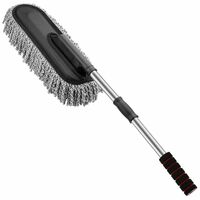 VYOOx Car Duster, Extendable Handle Microfibre Brush, Scratch-Free Interior Exterior Cleaning Tool, Grey (Large)