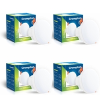 Crompton Domestic Recess LED Deep Cut Down Lighter Star Deep Glaze 6W (Warm White, Pack of 4)