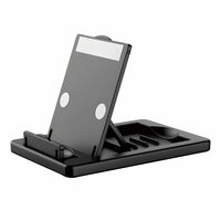 KACA Mobile Holder Smart Phone Stand, 180 Degree View, Premium Plastic Body, Wide Compatibility, Multipurpose, Anti-Skid Design (Black)