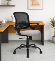 Mintwud - Kimura Mid Back Ergonomic Chair with Tilt Lock Mechanism (Grey)