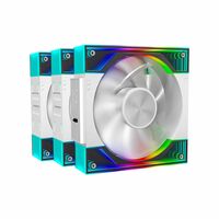 Ant Esports QuartzFlow 3-In-1 120mm ARGB Stackable Case Fan Kit with Forward/Reverse Switch and Wire Free Daisy Chain - White