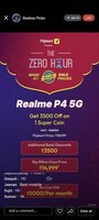 (Upcoming) realme p4 5G at 14999