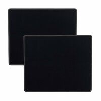 RiaTech 2 Pack (220mm x 180mm x 2mm) Speed Type Gaming Mouse Pad with Antifray Stitched Embroidery Edges, Non-Slip Rubber Base Mousepad for Laptop/Computer Office PC - Black