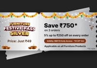 [New price] Big Billion Days - Furniture Festive Pass - Silver (Till 20th Oct) [ price is reduced from 49 to 11 rs] 