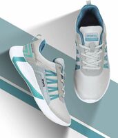 Grey Trending Sports Sneakers Sneakers For Men (Grey, Green)