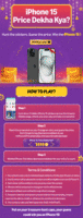 iPhone 15, price dekha kya? Hunt the stickers, guess the price, chance to win iPhone 15