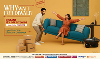 Pepperfry Why Wait for Diwali? - Up to 70% Off + Extra 25% Cashback + Instant Discount 18% Off Sitewide 