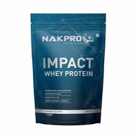 NAKPRO Impact Whey Protein 1kg | Isolate & Concentrate | 24g Protein & 4.9g BCAA 