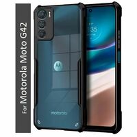 Kwine Case Motorola Moto G42 Back Cover - Black Bordered Transparent Case