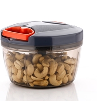 Clazkit Plastic Kitchen Dori Handy Vegetable and Fruit Manual Onion Dry Fruit Salad Maker Vegetable Quick String Chopper Machine, Cutter – 3 Stainless Steel Blades, 450ml/500ml/550ml,(Color May Vary)