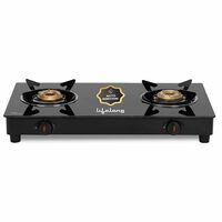 Lifelong 2 Burner  Automatic Ignition Cooktop Modern Glass Stove 