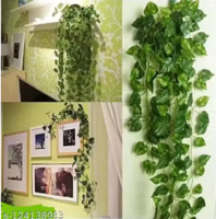 Artificial Creeper Money Plant Leaf Garland (Green, Pack Of 02 Strings)