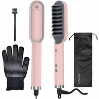 HOMEBASIC Hair Straightening Brush with Ionic Technology – 5 Heat Settings At Just Rs2299
