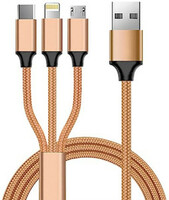 smooth life 3-in-1 Cable 1.2 m Fast Charging Cable for Mobile Phones With Multipurpose Cable & Premium Material