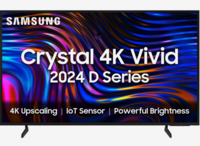 [ICICI CC 4500 OFF] Samsung Crystal 4K Vivid 138 cm (55 inch) Ultra HD (4K) LED Smart Tizen TV with 4K Upscaling | Purcolor | Voice Ready | Knox Security UA55DUE70BKLXL