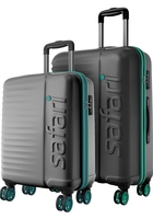 Safari Polycarbonate Spinner Insignia 8 Wheels Set of 2(Cabin + Medium) Trolley Bags,TSA Lock,Hard Case,360º