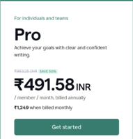 Grammarly Pro 50% off offer