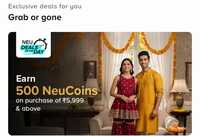 Tata neu×cliq fashion - Extra 500 neucoins in min order Rs 5,999