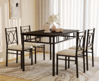 Flipkart Perfect Homes Vienzo Indoor & Outdoor Dining Room and Living Room Metal 4 Seater Dining Set
