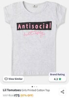 Lil Tomatoes Girls Printed Cotton Top (limited stock)