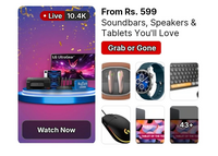 Flipkart Live Shop+: Get Upto Extra 39% Off on Various Categories (Valid upto 06:00pm)