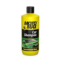 Motomax Car & Bike Shampoo 500 ml Concentrate Liquid | Removes Tough Stains, Cleans and Shines Cars, Bike, Motorbikes, Motorcycle | Safe on painted surface & provides good Foaming | Long lasting Gloss
