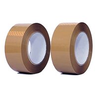 AIPL BOPP Packaging Brown Tape - 48MM X 50 Meter| Pack Of 2 | For Packaging, Decorating And DIY Works