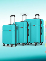 Safari  Hard Body Set of 3 Luggage 4 Wheels - Magnum Fury Set of 3 + Free Dollar Lehar Pack of 2 Men Vest 