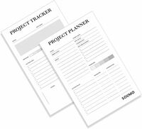 Amazon Brand - Solimo Desk Notepad, 50 Tear Off Sheets for Grocery, Shopping, Reminder, Checklist Set of 2