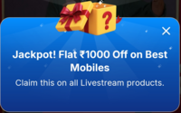 Watch Flipkart Live and chance to win ₹1000 Coupon on Select Mobiles