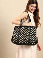  Anouk Geometric Printed Oversized Shopper Office Tote Bag 