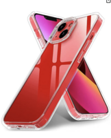 Solimo Mobile Cover (Soft & Shockproof Back Case with inbuilt Cushioned Edges), Transparent for Apple iPhone 13 (Silicone_Clear)