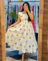 Women Fit and Flare Multicolor Dress on Flipkart