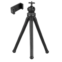 HIFFIN Gorillapod 30.48cm Adjustable Tripod for Mobile and Camera (360 Degree Rotating Ball Head, Black)