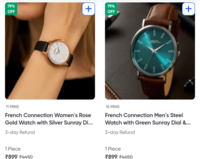 84% off on French Connection Watch Starting Rs.699 at Swiggy Instamart 
Available Gurgaon check yours 