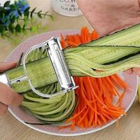 Stainless Steel 2-in-1 Julienne Peeler & Vegetable Slicer  Apply 5% coupon